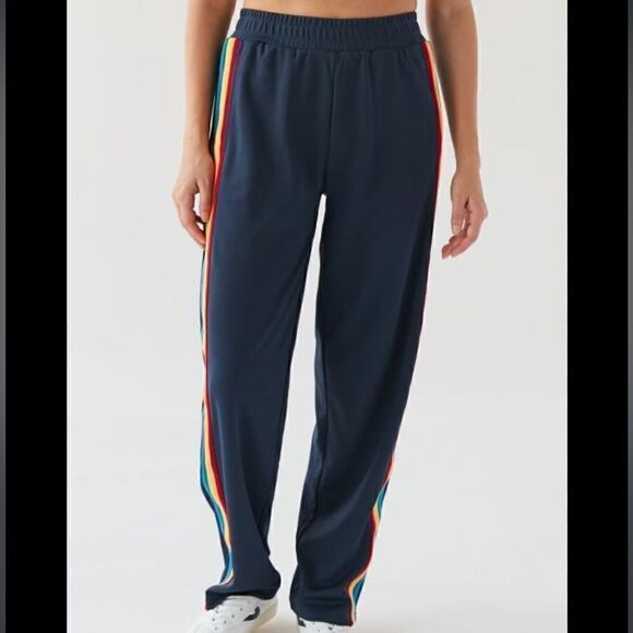 Urban Outfitters track pants rainbow stripes sz small - Picture 2 of 9